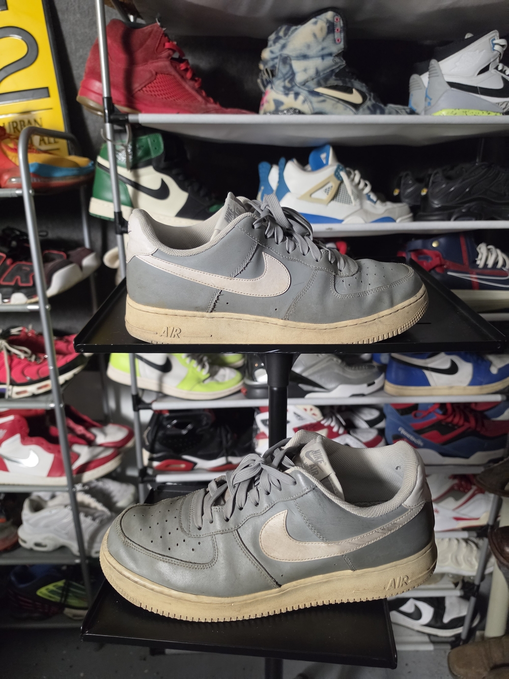 🔥 Nike Men’s Air Force One AF1 Low-Top Sneakers Size 10.5 Gray White